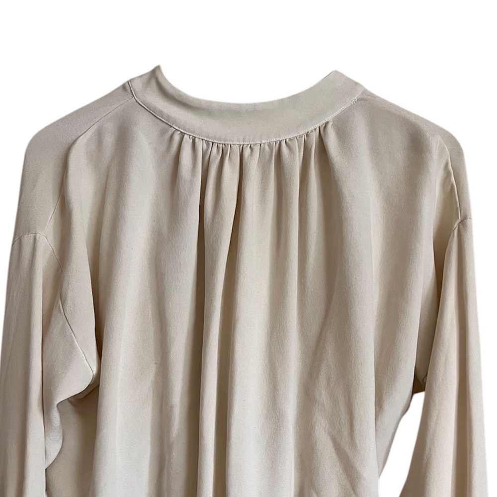 Ramy Brook Cream Ruffled Button Up Blouse - Picture 11 of 12